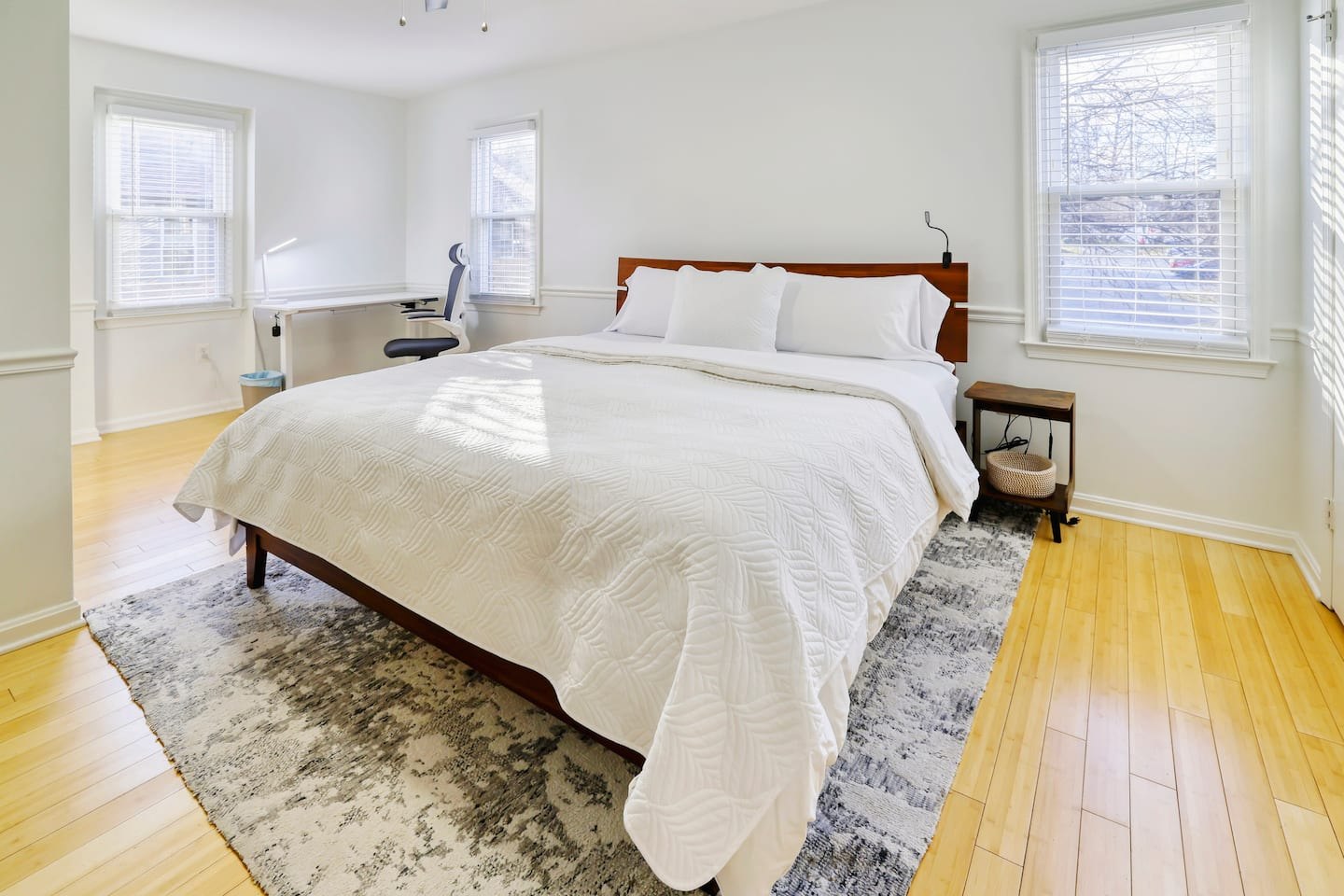 Primary bedroom with a king bed